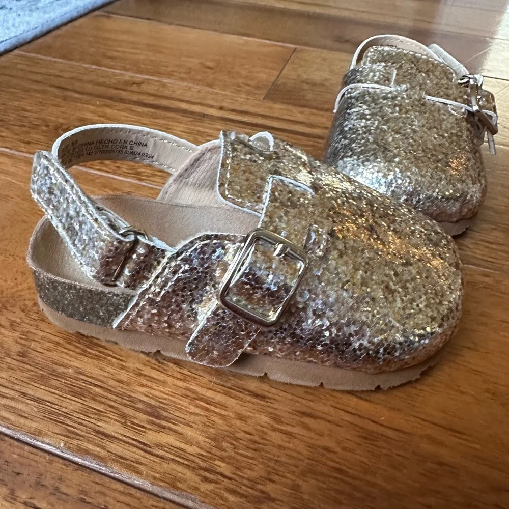 Baby GAP Glittery Gold Toddler Clogs